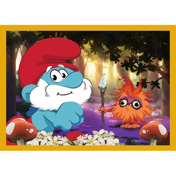 Puzzle 4 in 1: Viata in satul Strumfilor