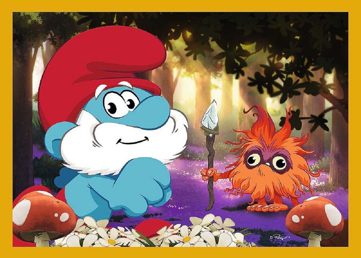 Puzzle 4 in 1: Viata in satul Strumfilor