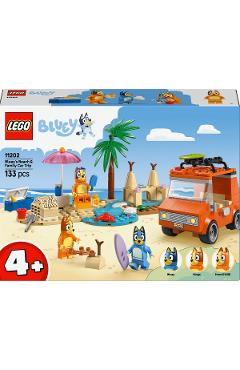 Poza produsului Lego Bluey. Calatoria familiei lui Blue cu masina la plaja