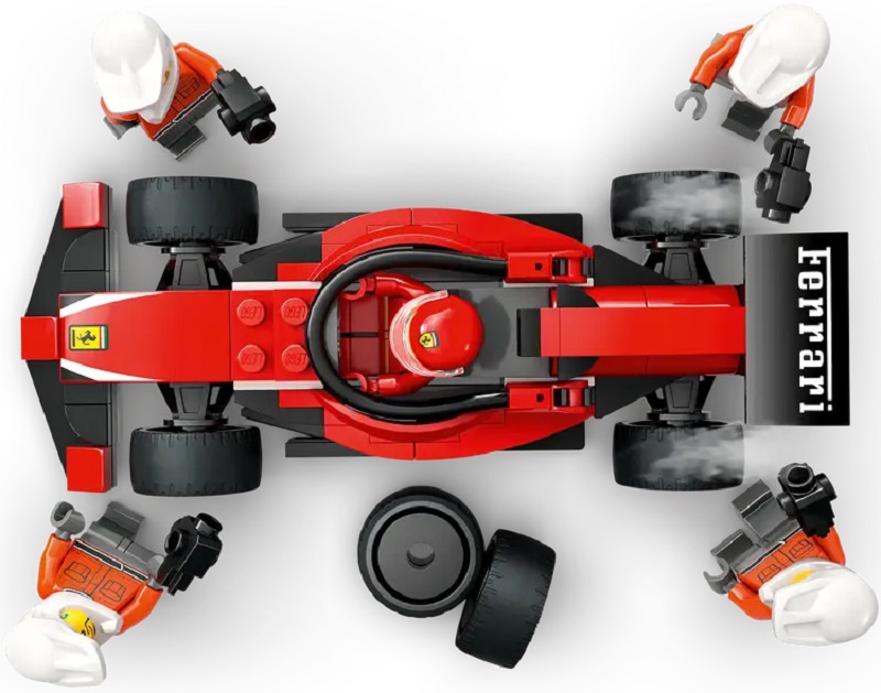 Lego City. Boxa si mecanici F1 cu masina Ferrari