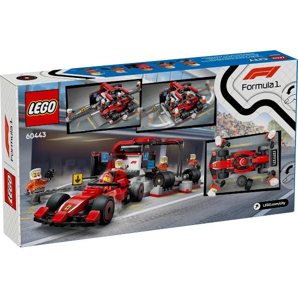 Lego City. Boxa si mecanici F1 cu masina Ferrari
