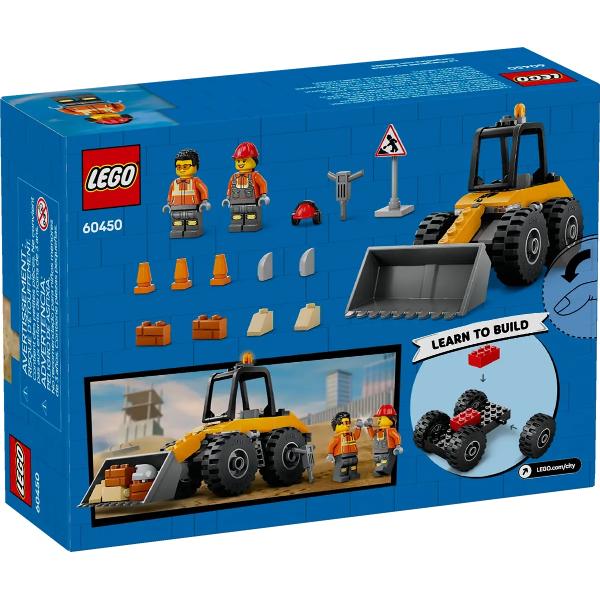 Lego City. Incarcator pe roti galben pentru constructii
