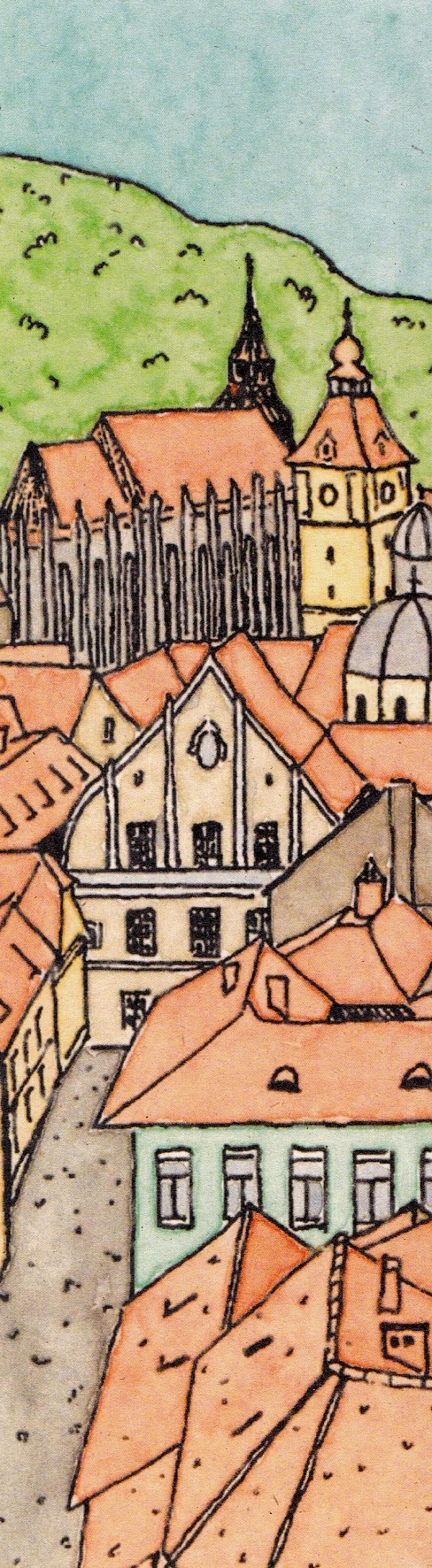 Semn de carte: Brasov. Biserica Neagra si Poarta Ecaterinei