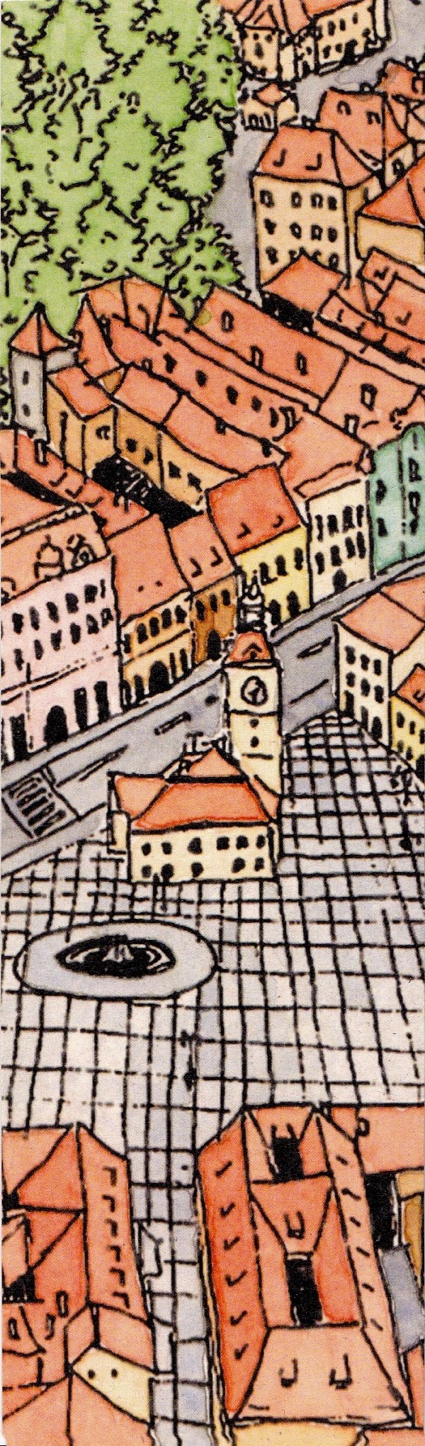 Semn de carte: Brasov. Piata Sfatului si Biserica Neagra