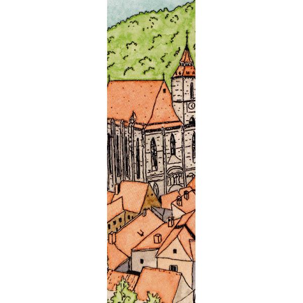 Semn de carte: Brasov. Piata Sfatului si Biserica Neagra