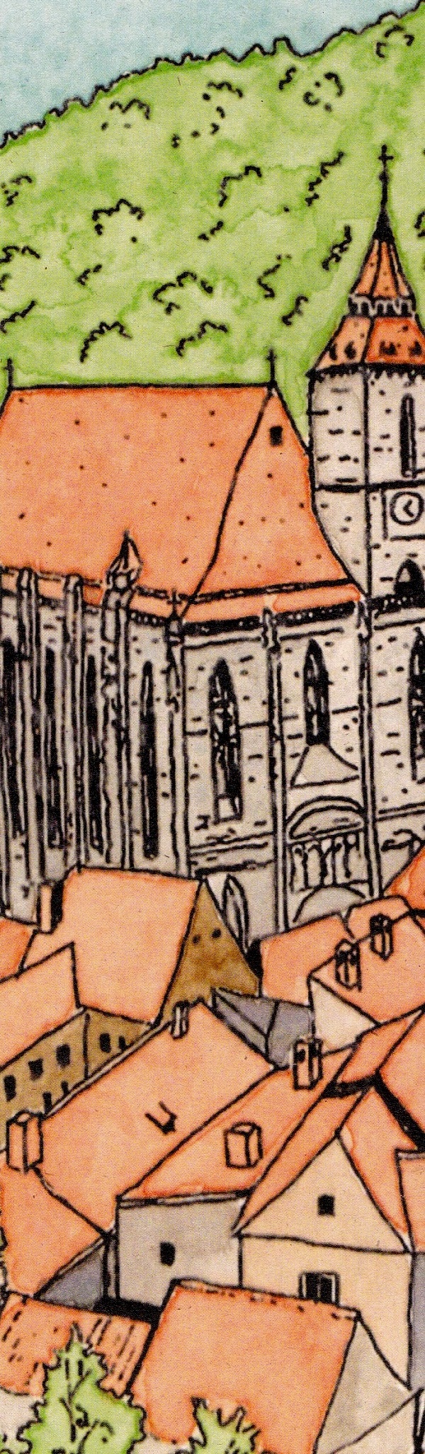 Semn de carte: Brasov. Piata Sfatului si Biserica Neagra
