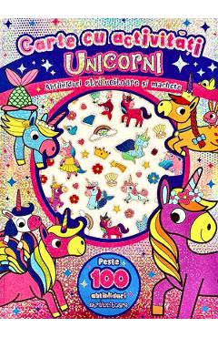 Coperta cărții 'Unicorni. Carte cu activități'