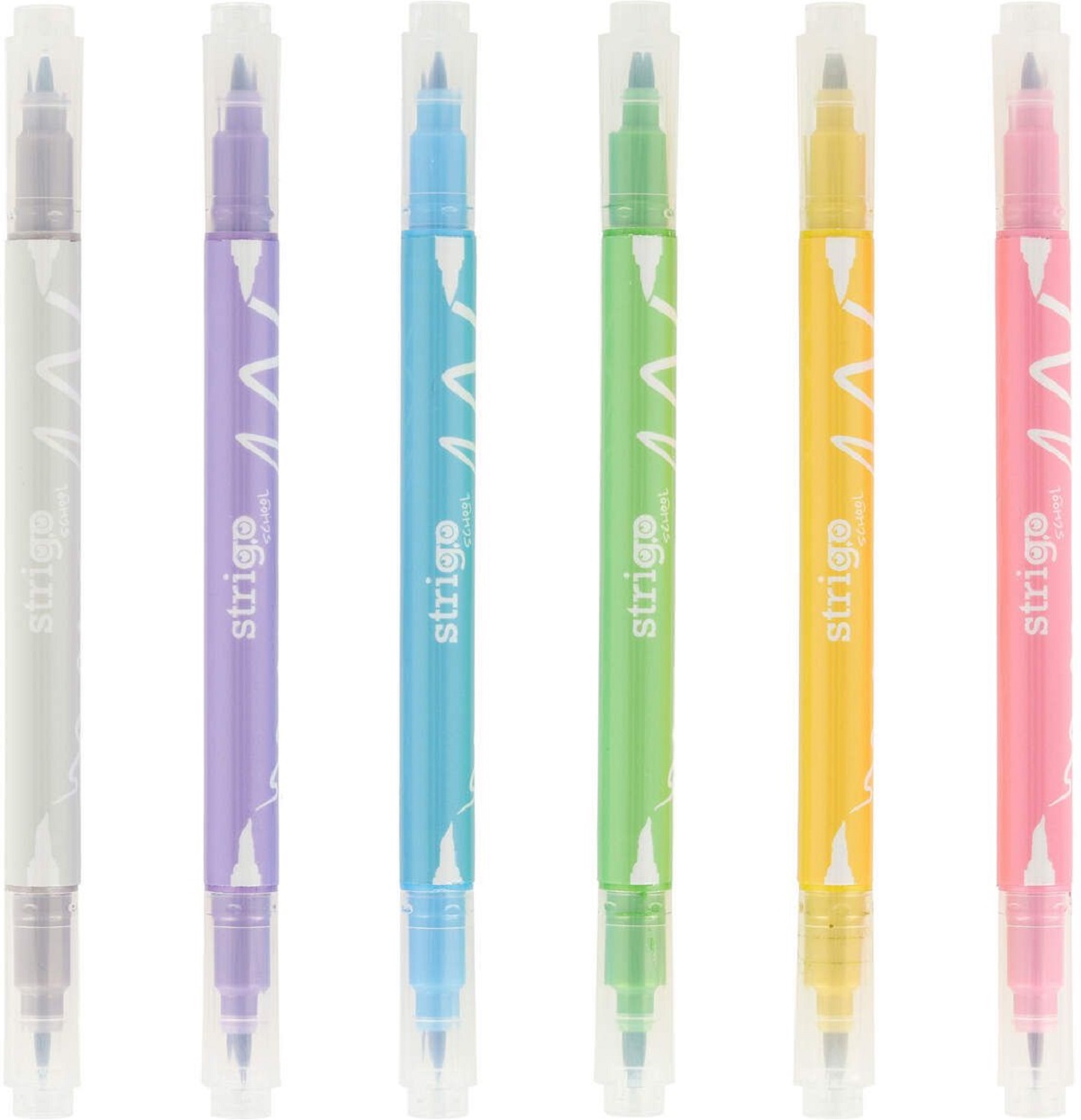 Set 6 markere duble. Culori metalizate