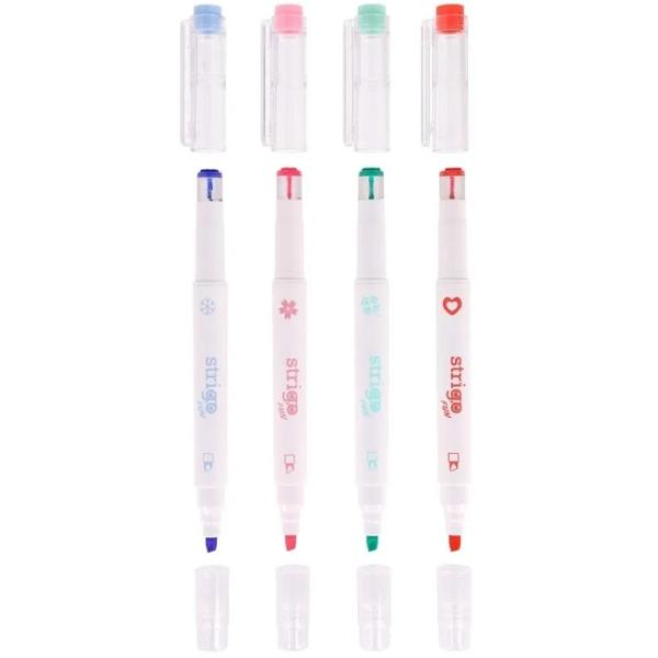 Set 4 evidentiatoare 2 in 1 cu stampila. Seria Panda