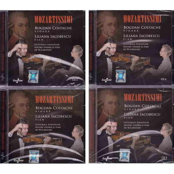Set 4 CD: Mozartissimi. Vioara, Pian + USB - Bogdan Costache, Liliana Iacobescu