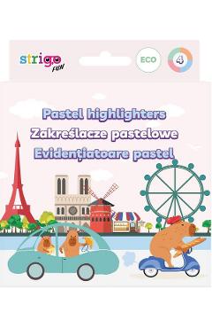 Poza produsului Set 4 evidentiatoare: Pastel. Seria Capybara