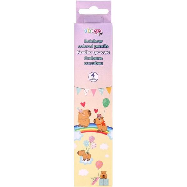 Set 4 creioane Rainbow. Seria Capybara