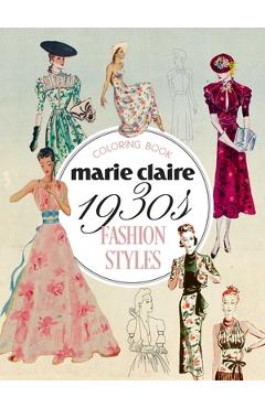 Poza produsului Marie Claire 1930s Fashion Styles Coloring Book - Rockpool Publishing