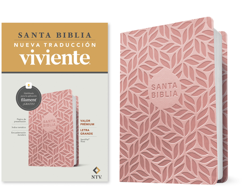 Biblia Valor Prémium Ntv, Letra Grande Con Filament (Sentipiel, Rosa) -