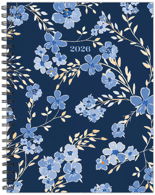 Blue Floral 2026 8.5 X 11 Weekly Monthly Softcover Planner - 