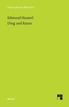 Coperta cărții 'Ding und Raum - Edmund Husserl'