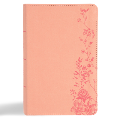 CSB Single-Column Compact Bible, Digital Study Edition, Blush Floral Leathertouch -