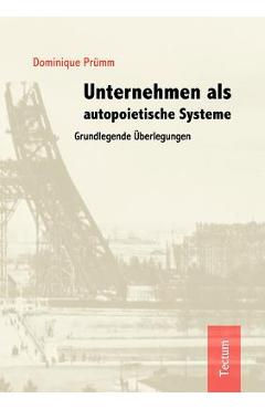 Coperta cărții 'Unternehmen als autopoietische Systeme - Dominique Prümm'