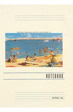 Coperta cărții 'Vintage Lined Notebook Greetings from New Suffolk, Long Island, New York -'