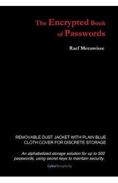 Coperta cărții 'The Encrypted Book of Passwords - Raef Meeuwisse'
