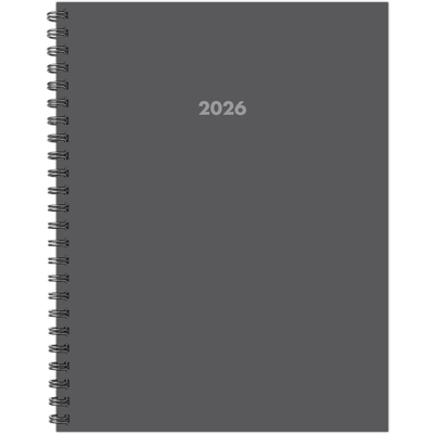 Basic Gray 2026 8.5 X 11 Weekly Monthly Softcover Planner - 