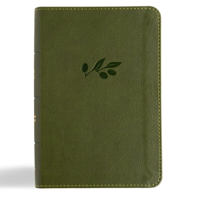 CSB Large Print Compact Reference Bible, Digital Study Edition, Olive Leathertouch -