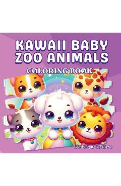 Poza produsului Kawaii Baby Zoo Animals, Coloring book - Ivis Unique Creations