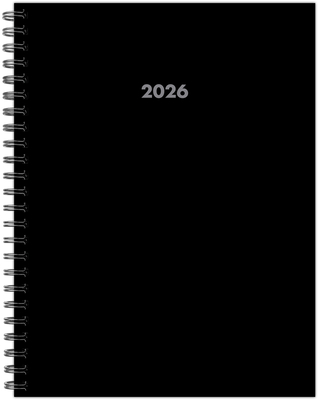 Basic Black 2026 6.5 X 8.5 Weekly Monthly Softcover Planner -