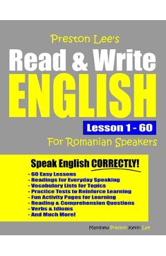 Poza produsului Preston Lee's Read & Write English Lesson 1 - 60 For Romanian Speakers - Matthew Preston