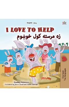 Coperta cărții 'I Love to Help (English Pashto Bilingual Children's Book) - Shelley Admont'