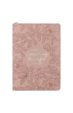 Poza produsului Journal Classic Zip Pink Everything Beautiful Ecc. 3:11 - 