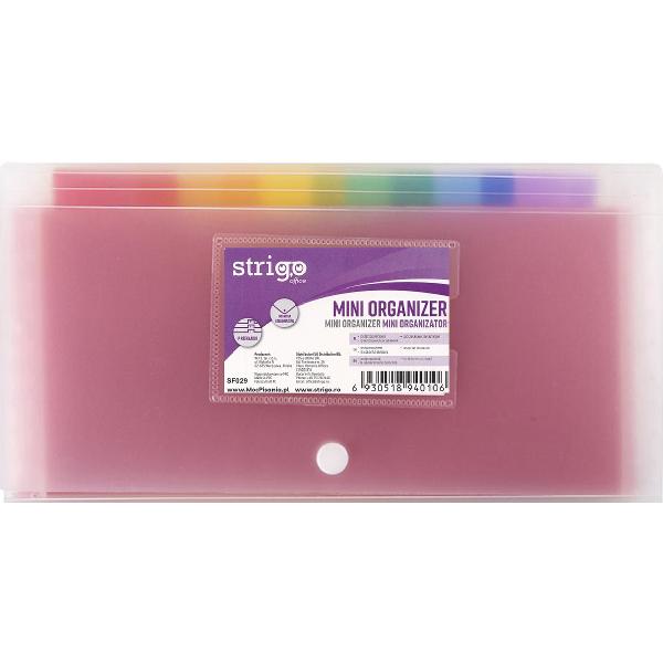 Dosar plic cu capsa si 6 compartimente colorate