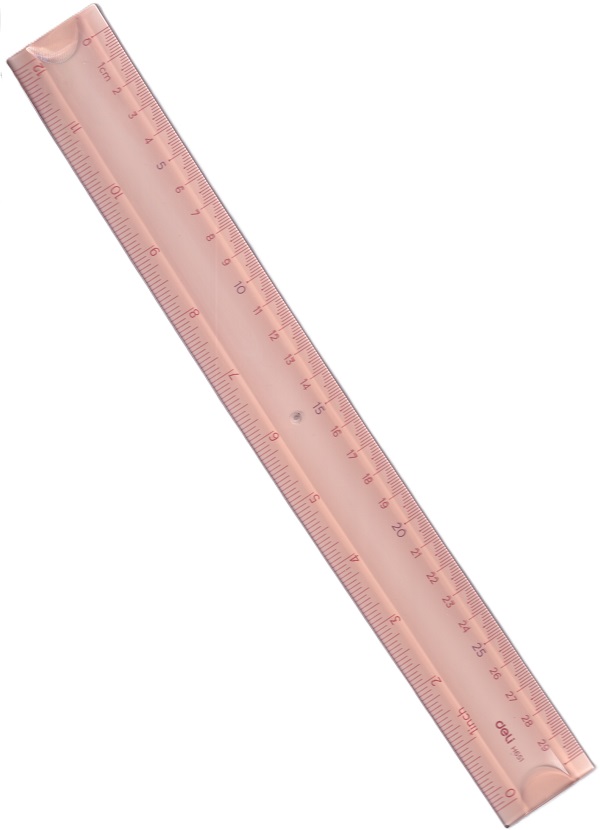 Rigla flexibila. Portocalie. 30 cm