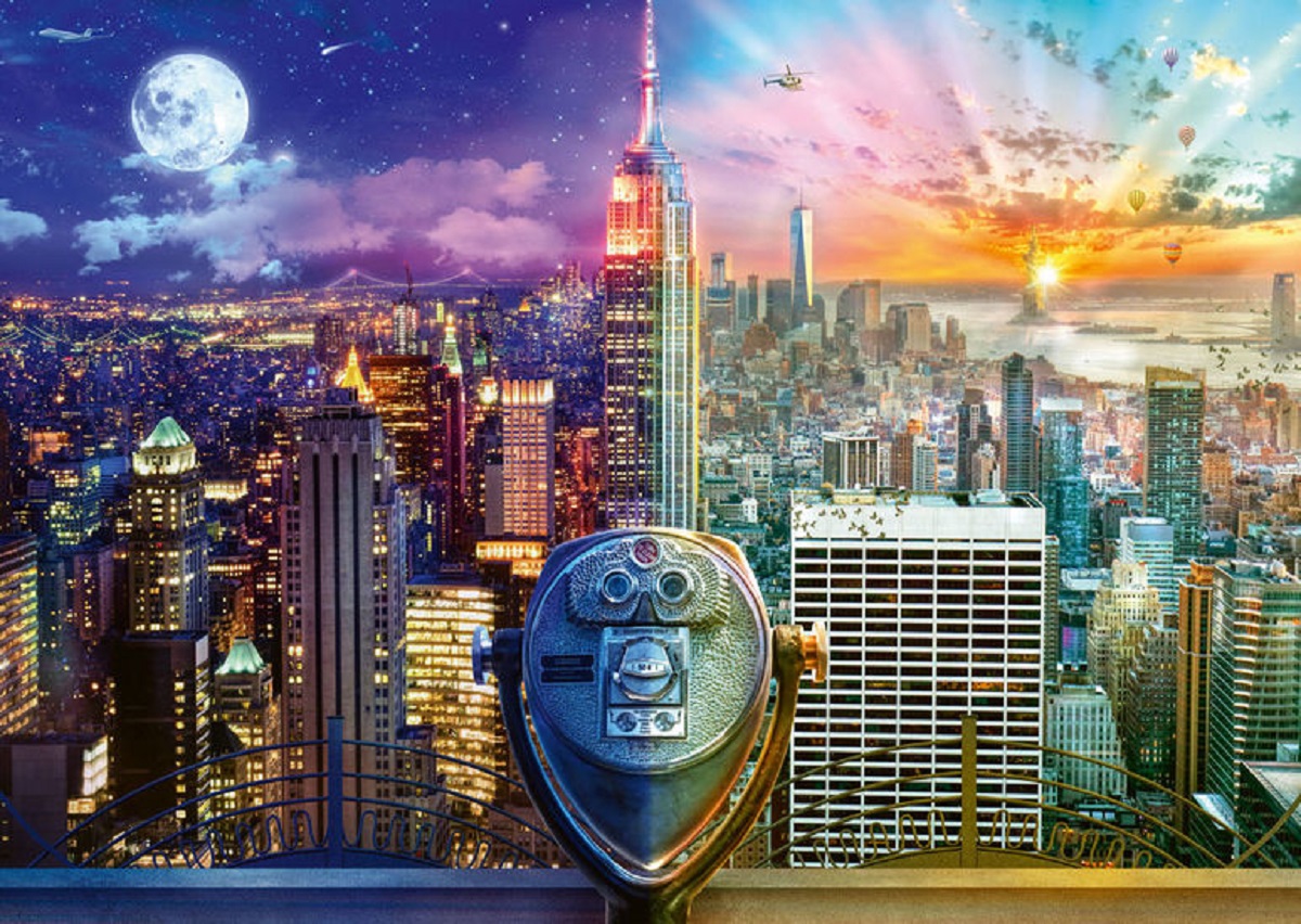 Puzzle 1000. Night and day New York