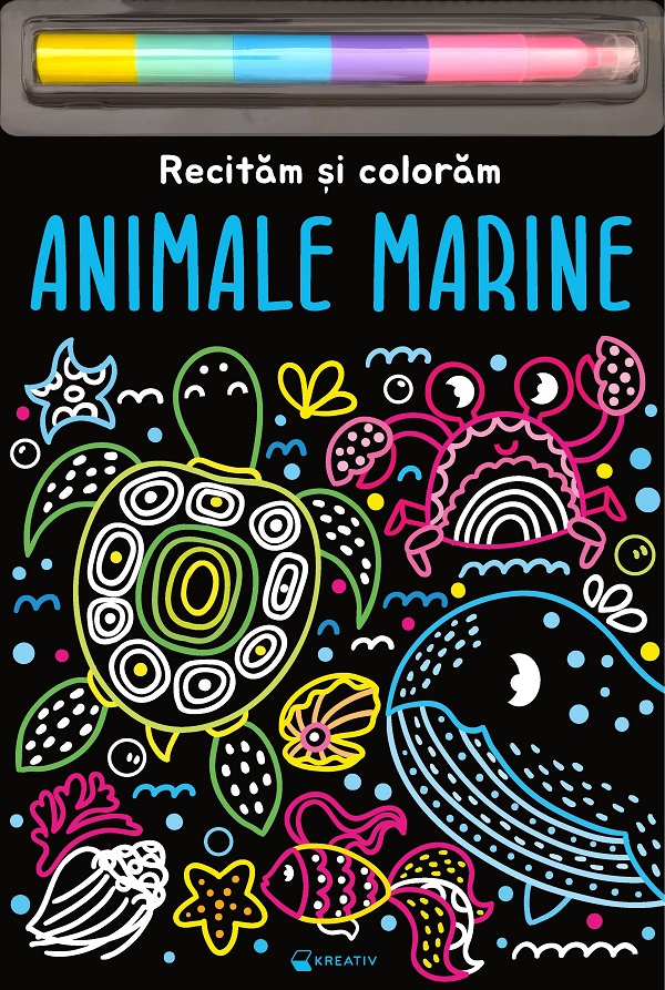 Animale marine. Recitam si coloram