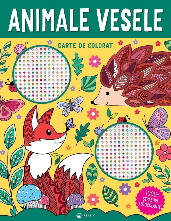 Animale vesele. Carte de colorat