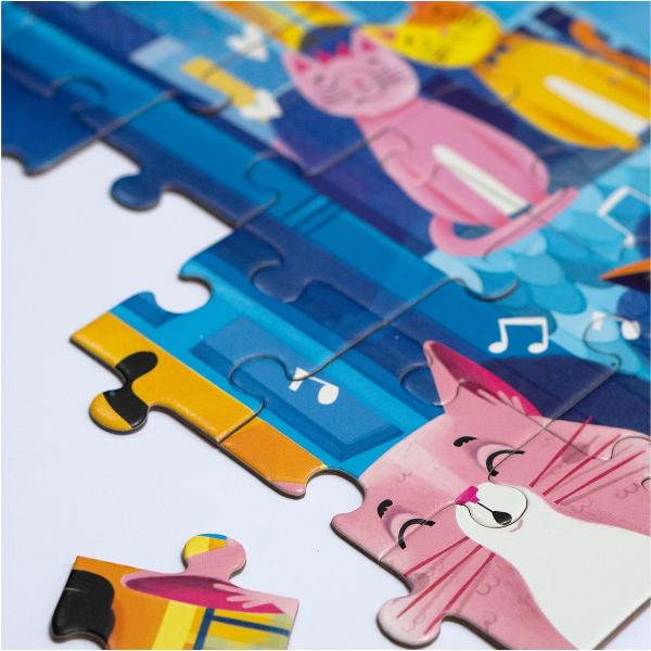 Puzzle fosforescent 120 piese. Pisici