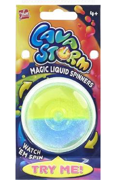 Imaginea produsului 'Titirez cu strălucire magică. Lava Storm albastru și verde neon'