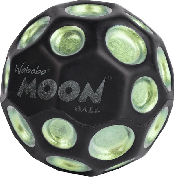 Minge hiperelastica: Waboba Moon Ball. Neagra cu pete verzi