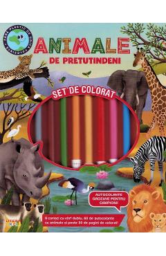 Coperta cărții 'Animale de pretutindeni. Set de colorat'
