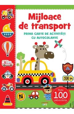 Poza produsului Mijloace de transport. Prima carte de activitati cu autocolante