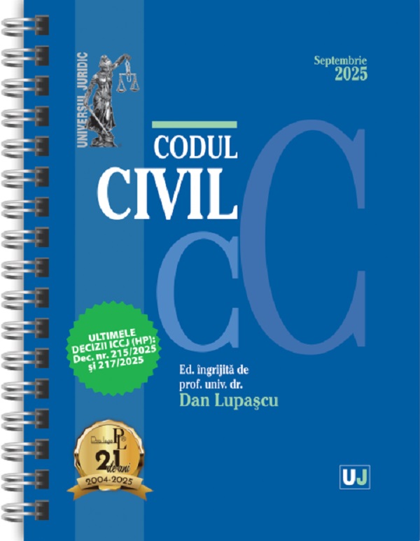 Codul civil Septembrie 2025 Ed. Spiralata - Dan Lupascu