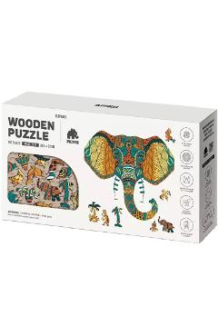 Imaginea produsului 'Puzzle 140 din lemn: Elefánt'