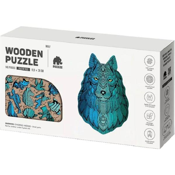 Puzzle 140 din lemn: Lup