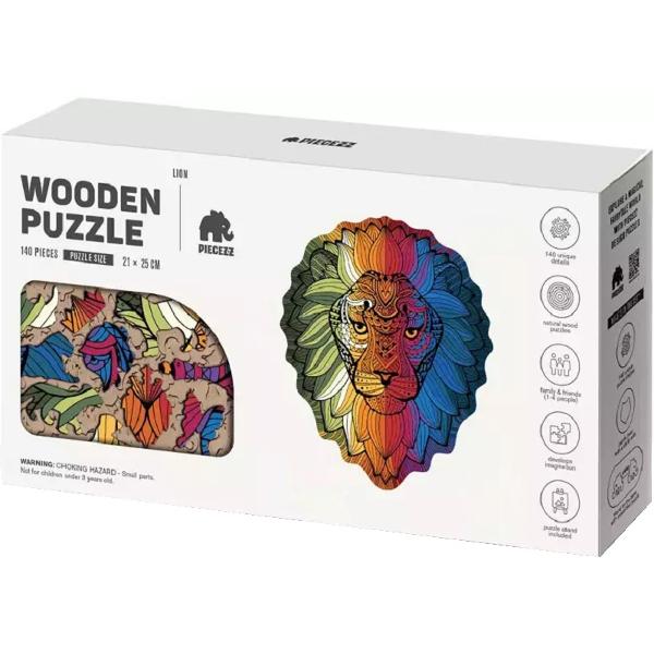 Puzzle 140 din lemn: Leu
