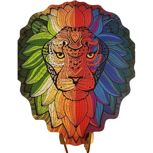 Puzzle 140 din lemn: Leu