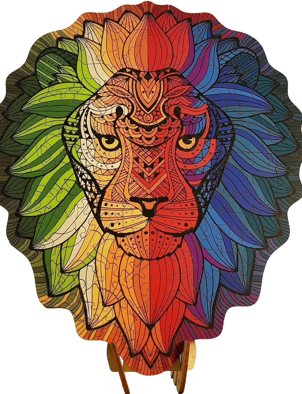 Puzzle 140 din lemn: Leu