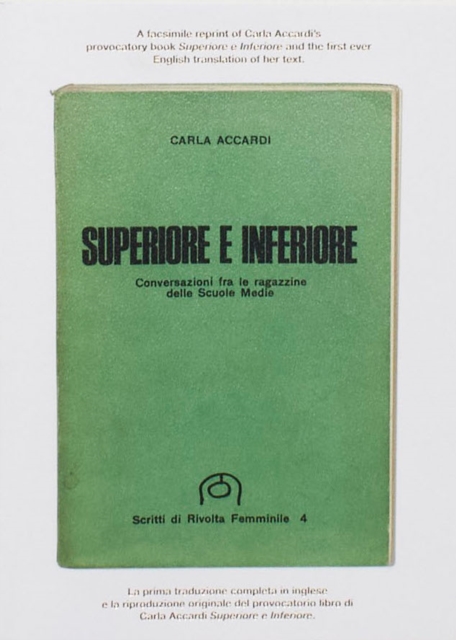 Superior and Inferior. Conversations among girls at middle school - Carla Accardi