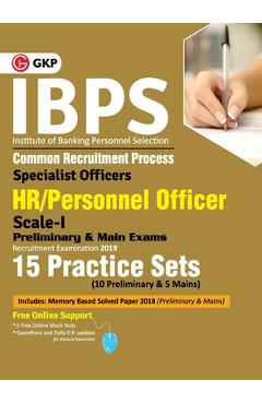 Coperta cărții 'Ibps 2019: Specialist Officers HR/Personnel Officer Scale I (Preliminary & Main)- 15 Practice Sets -'