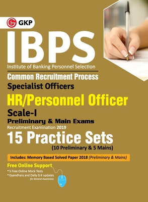 Ibps 2019: Specialist Officers HR/Personnel Officer Scale I (Preliminary & Main)- 15 Practice Sets -